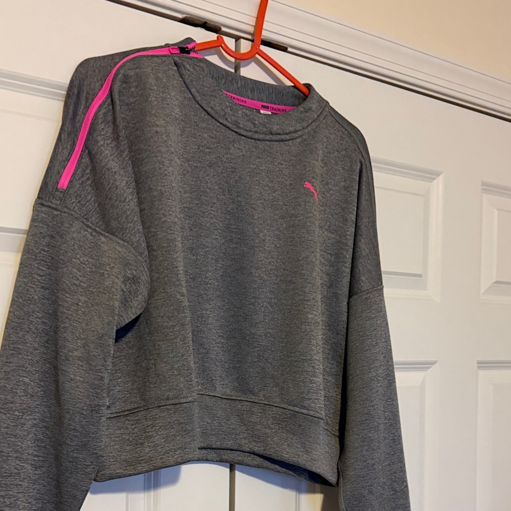 Puma Gray and Pink Women's Sweater